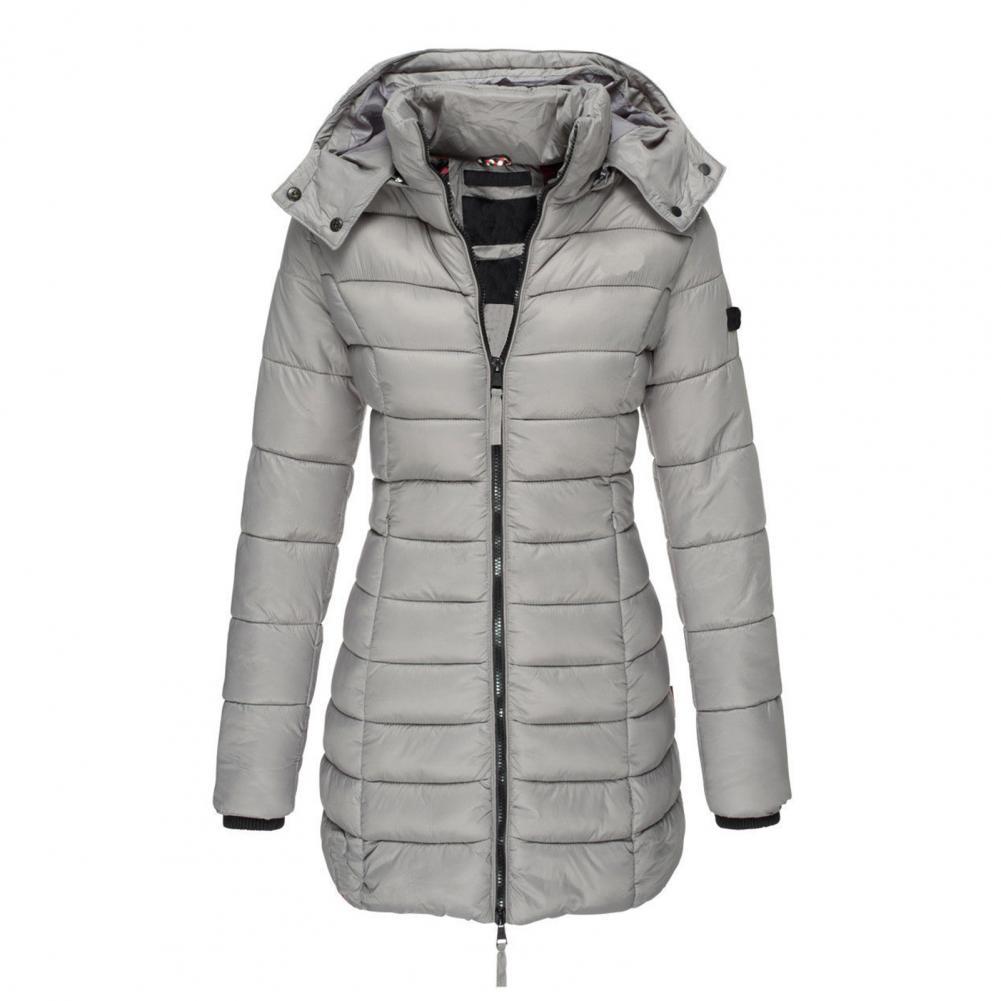 Cappotto invernale oversize da donna imbottito con cappuccio