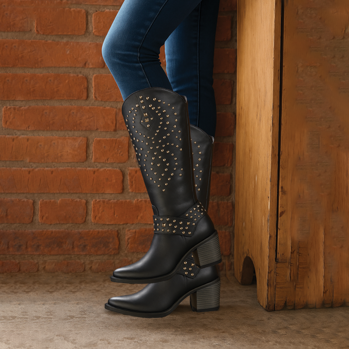 Stylish Western Knee-High Boots for Women