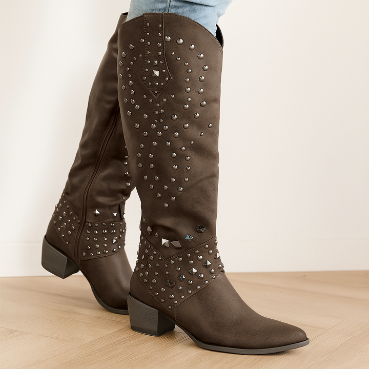 Stylish Western Knee-High Boots for Women
