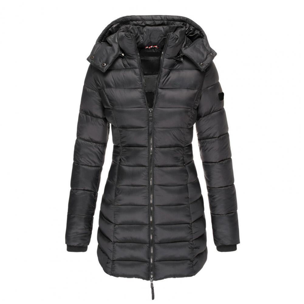 Cappotto invernale oversize da donna imbottito con cappuccio