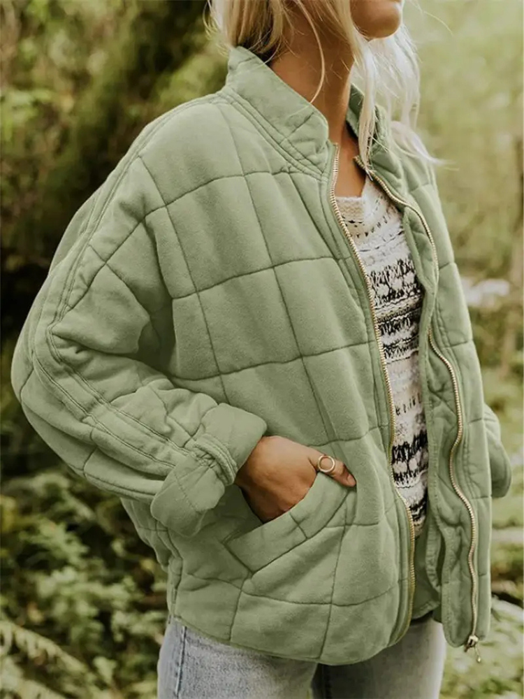 Women's Quilted Lightweight Jacket with Pockets