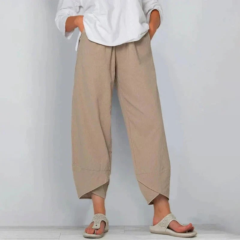 Pantalon décontracté ample longueur cheville