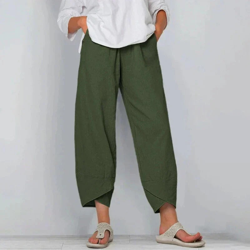 Pantalon décontracté ample longueur cheville