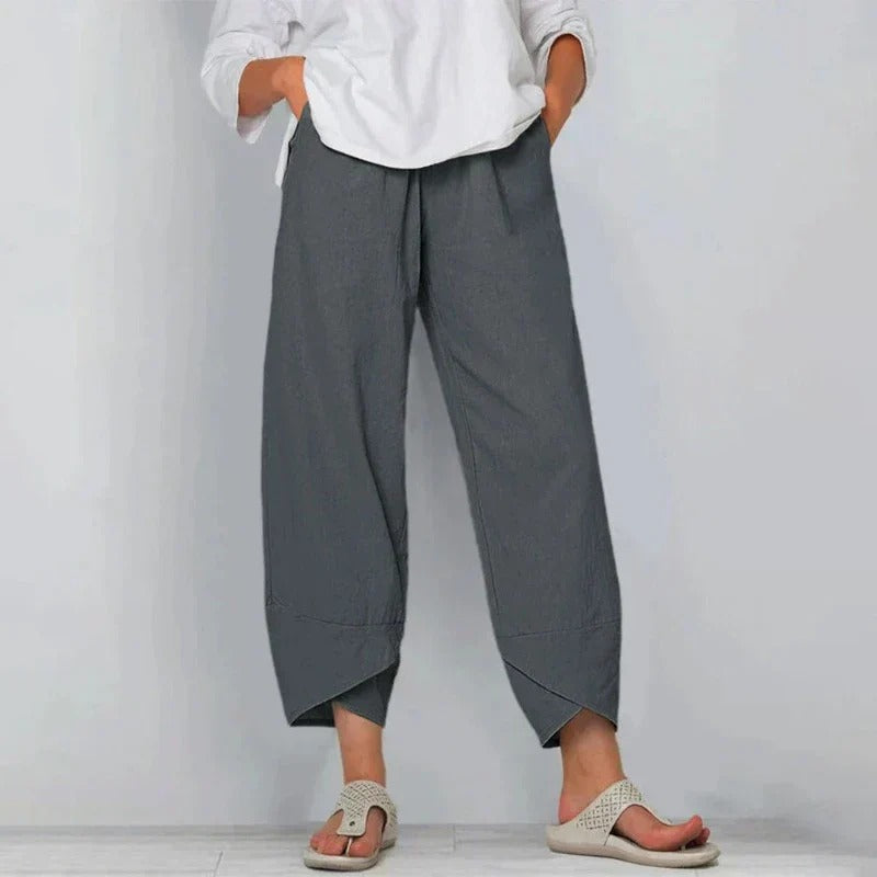 Pantalon décontracté ample longueur cheville