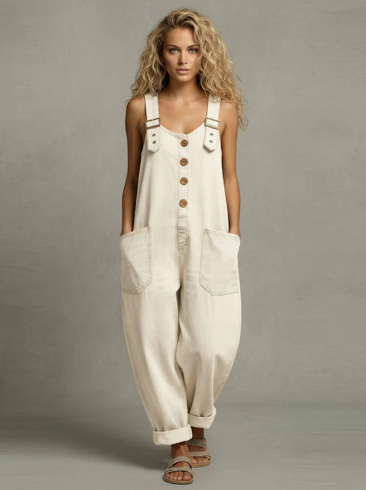 Women’s Relaxed Fit Denim Dungaree Jumpsuit