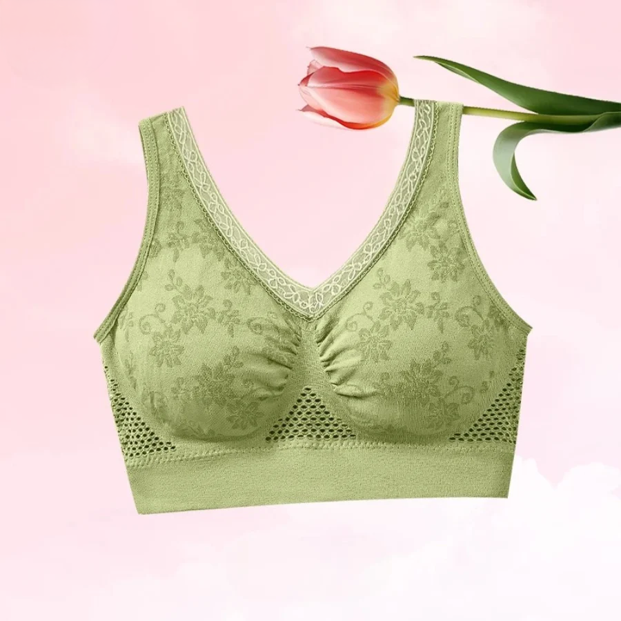 Reggiseno wireless da donna con effetto push-up e supporto traspirante