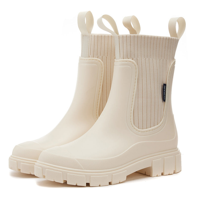 Women's Waterproof Chelsea Slip-On Rain Boots