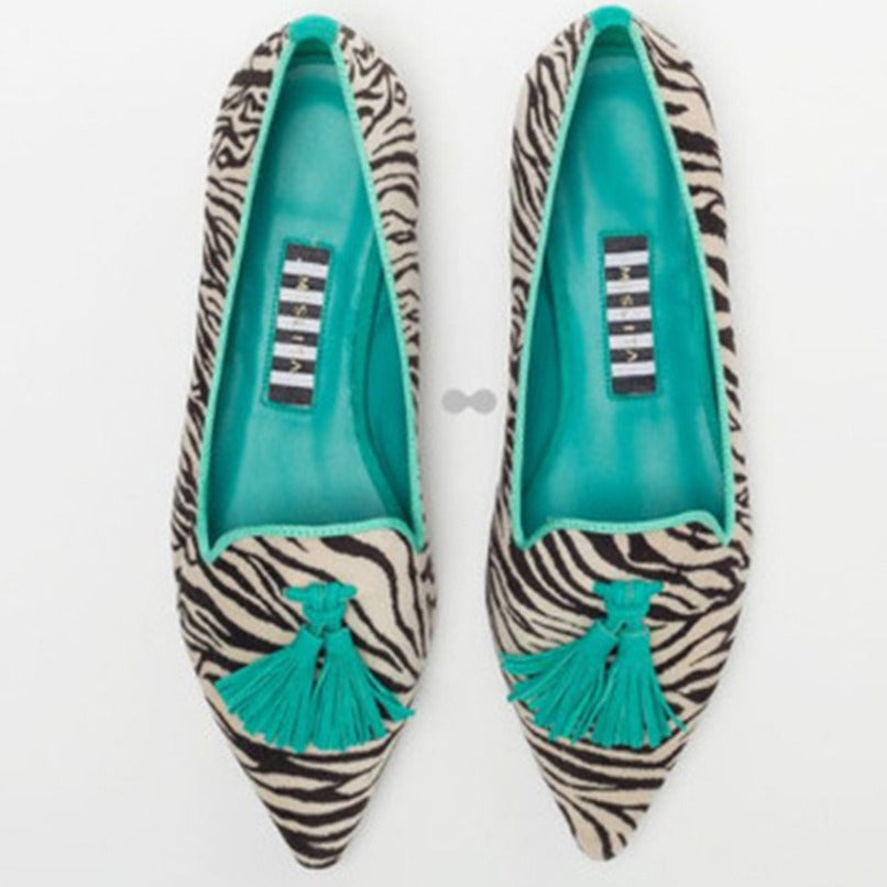Women’s Leopard Print Tassel Slip-On Loafers
