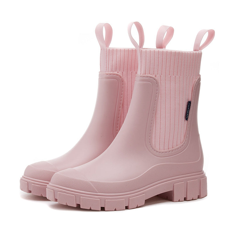 Women's Waterproof Chelsea Slip-On Rain Boots