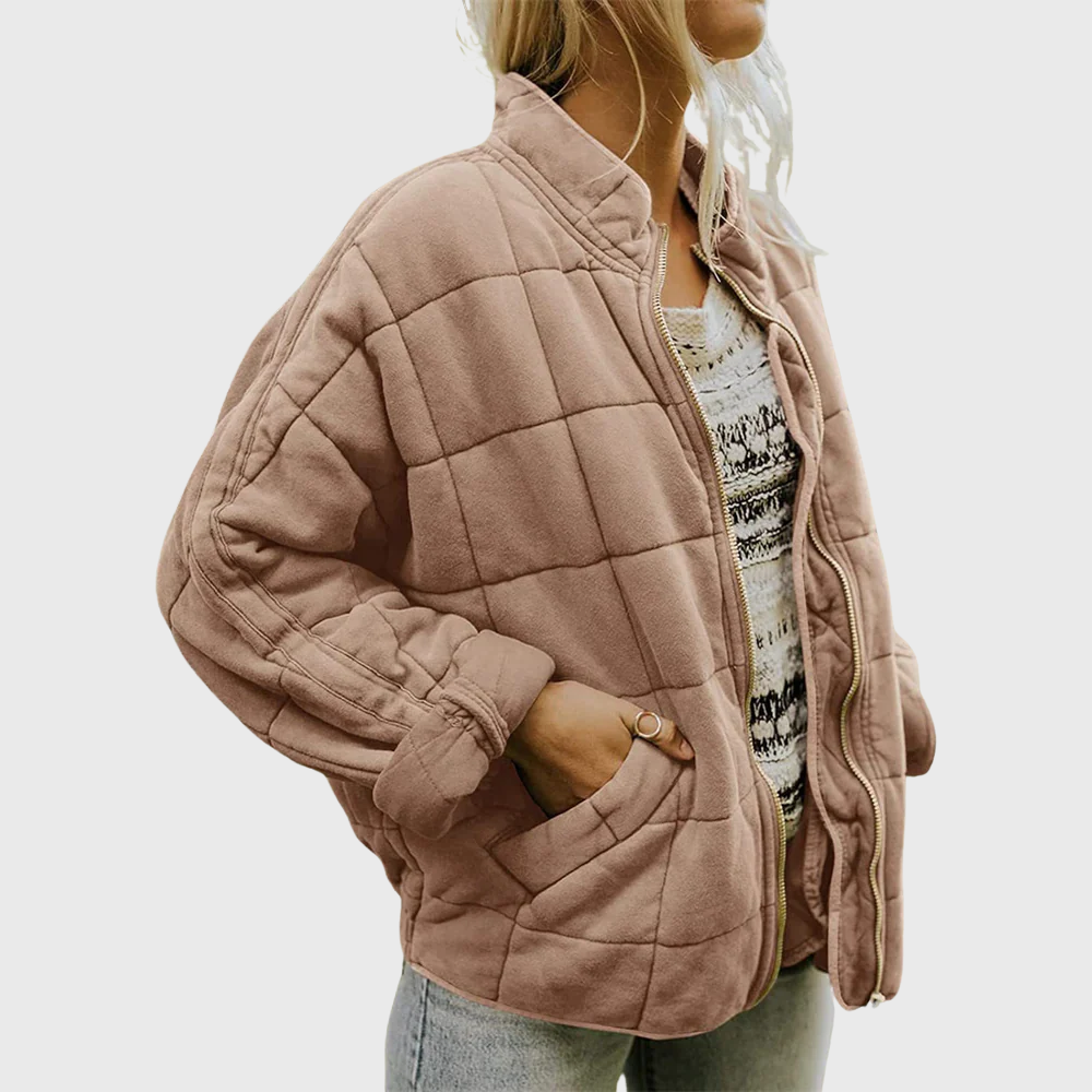 Stylish Quilted Zip Jacket for Women
