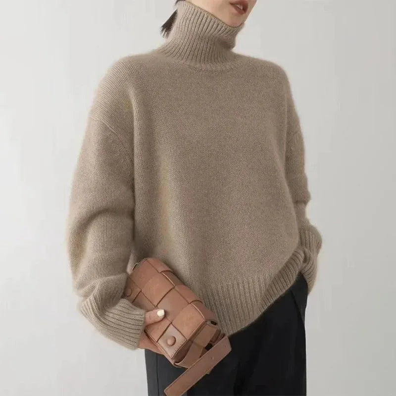 Women's Soft Knit High Neck Sweater