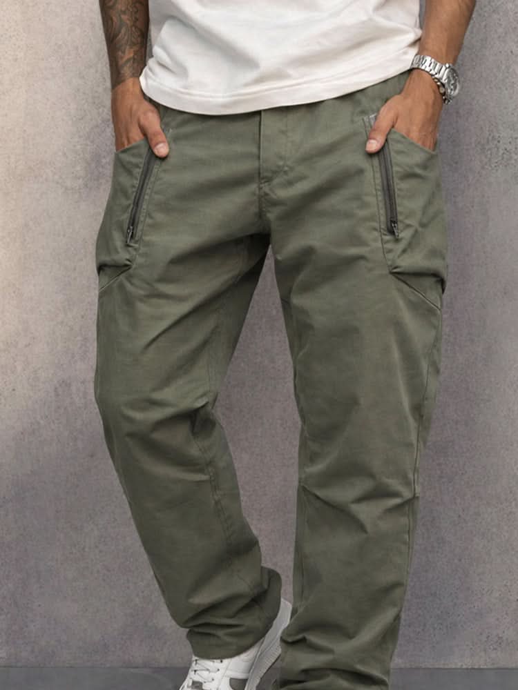 Pantalon cargo pour homme à coupe décontractée et poches multiples