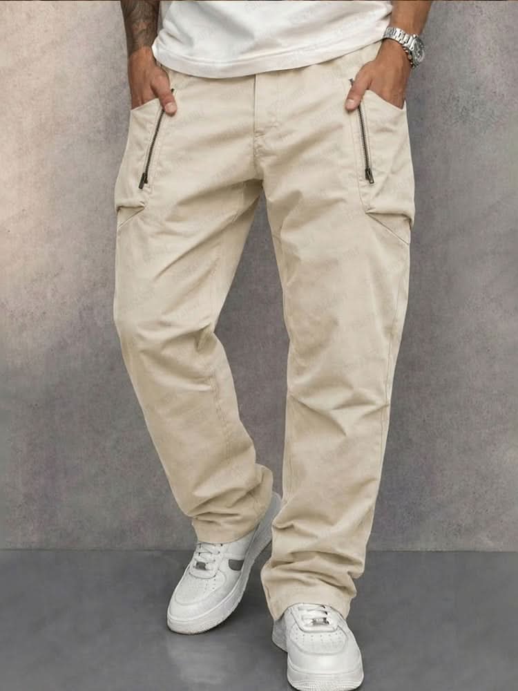 Pantalon cargo pour homme à coupe décontractée et poches multiples