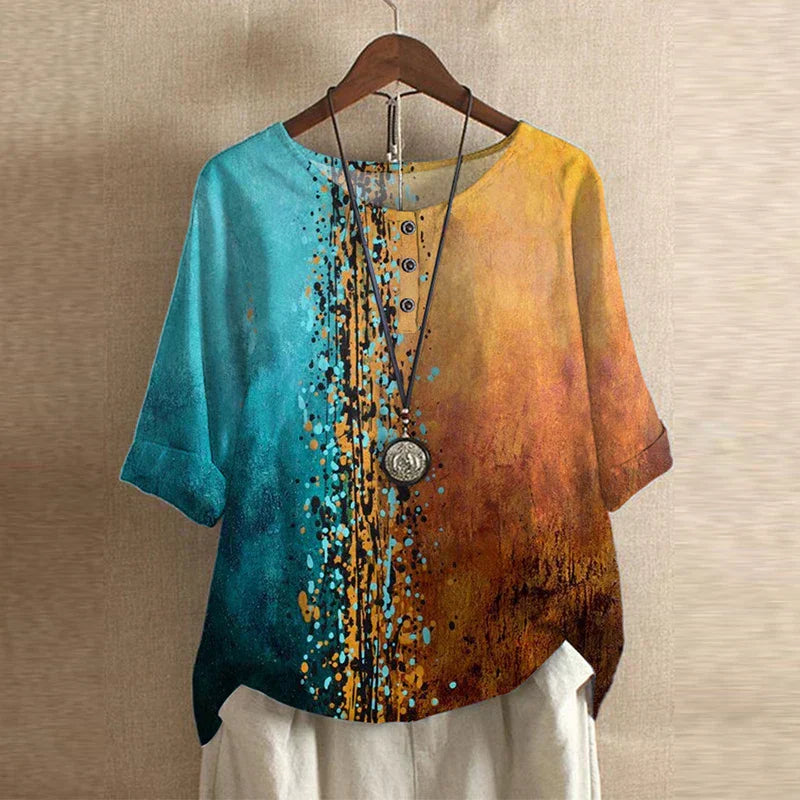 Women’s Printed Boho Loose Fit Blouse