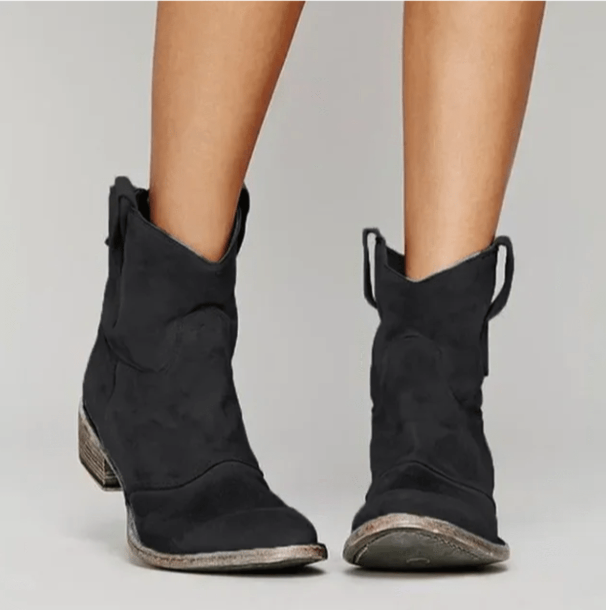 Women's Western Flat Heel Ankle Boots