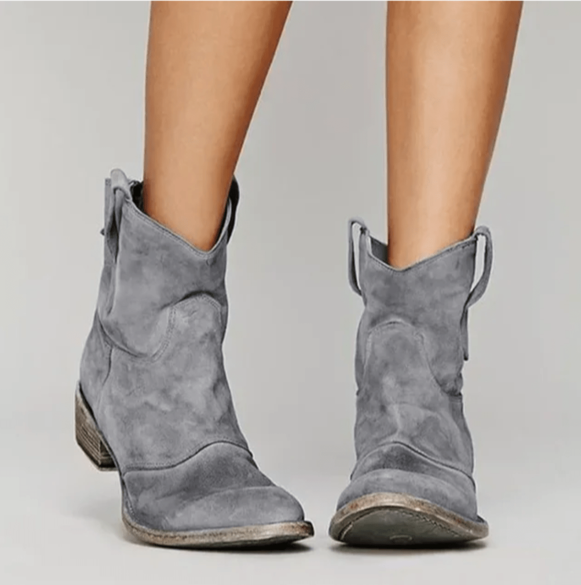 Women's Western Flat Heel Ankle Boots