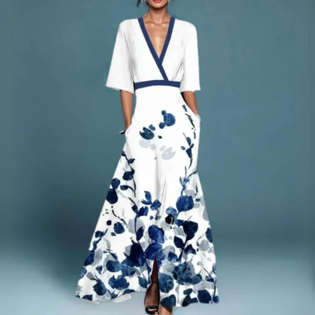 Robe longue élégante fleurie pour femme