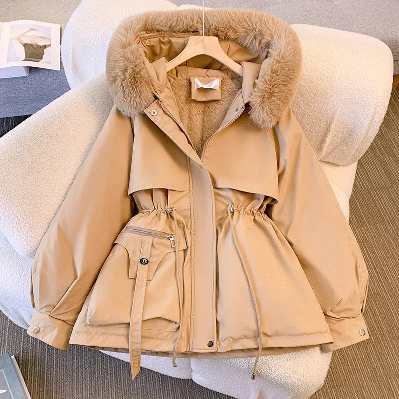 Women's Winter Coat with Fur Collar