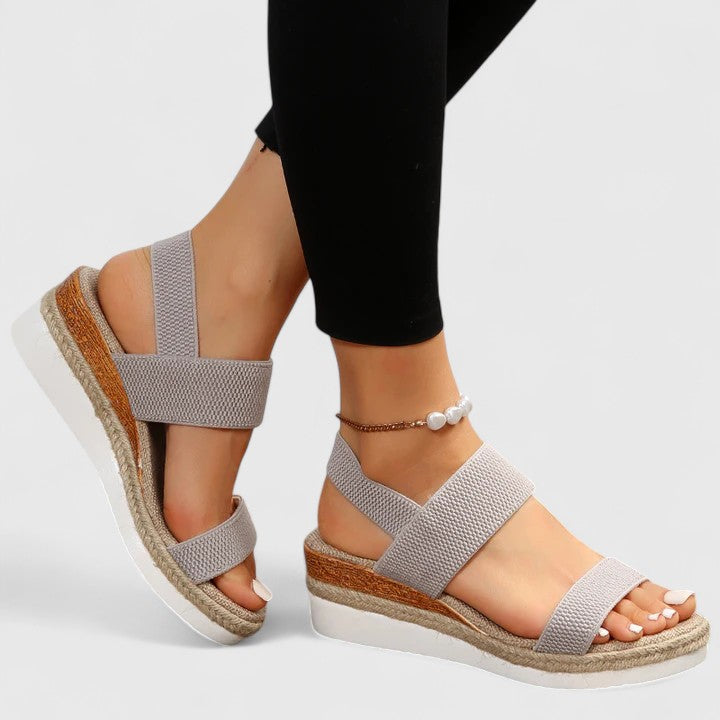 Γυναικεία πλατφόρμα εσπαντρίγιες πέδιλα με ανοιχτή μύτη