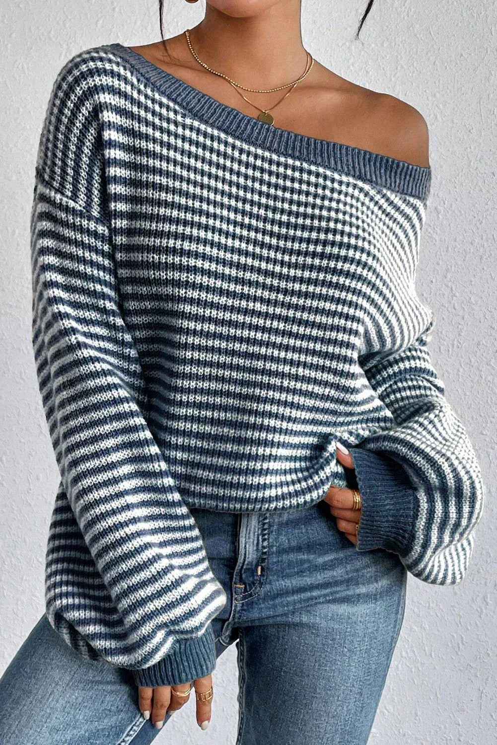 Pull tricoté patchwork coloré pour femmes
