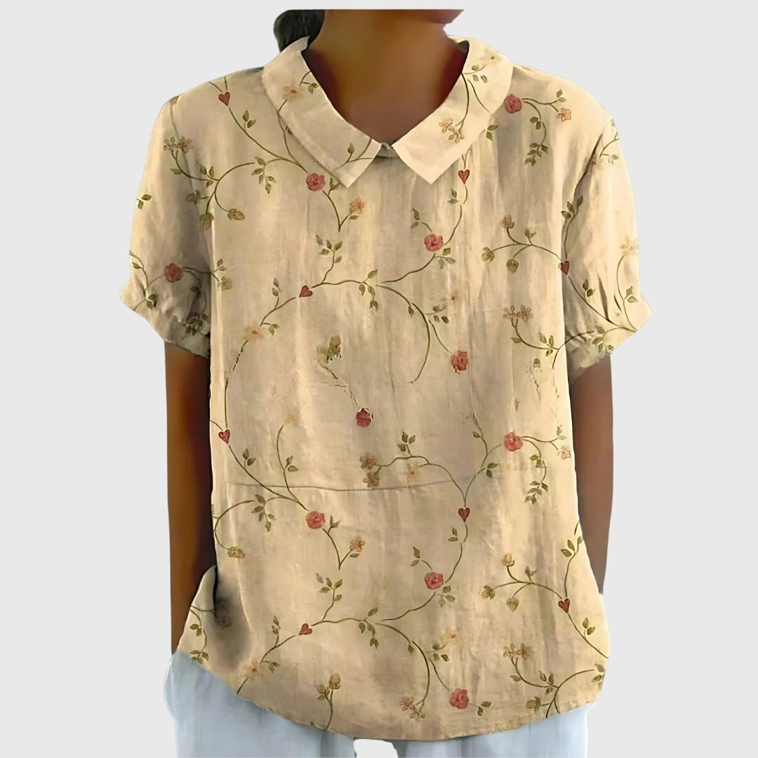 Blouse florale Jenna pour femmes - Haut léger décontracté