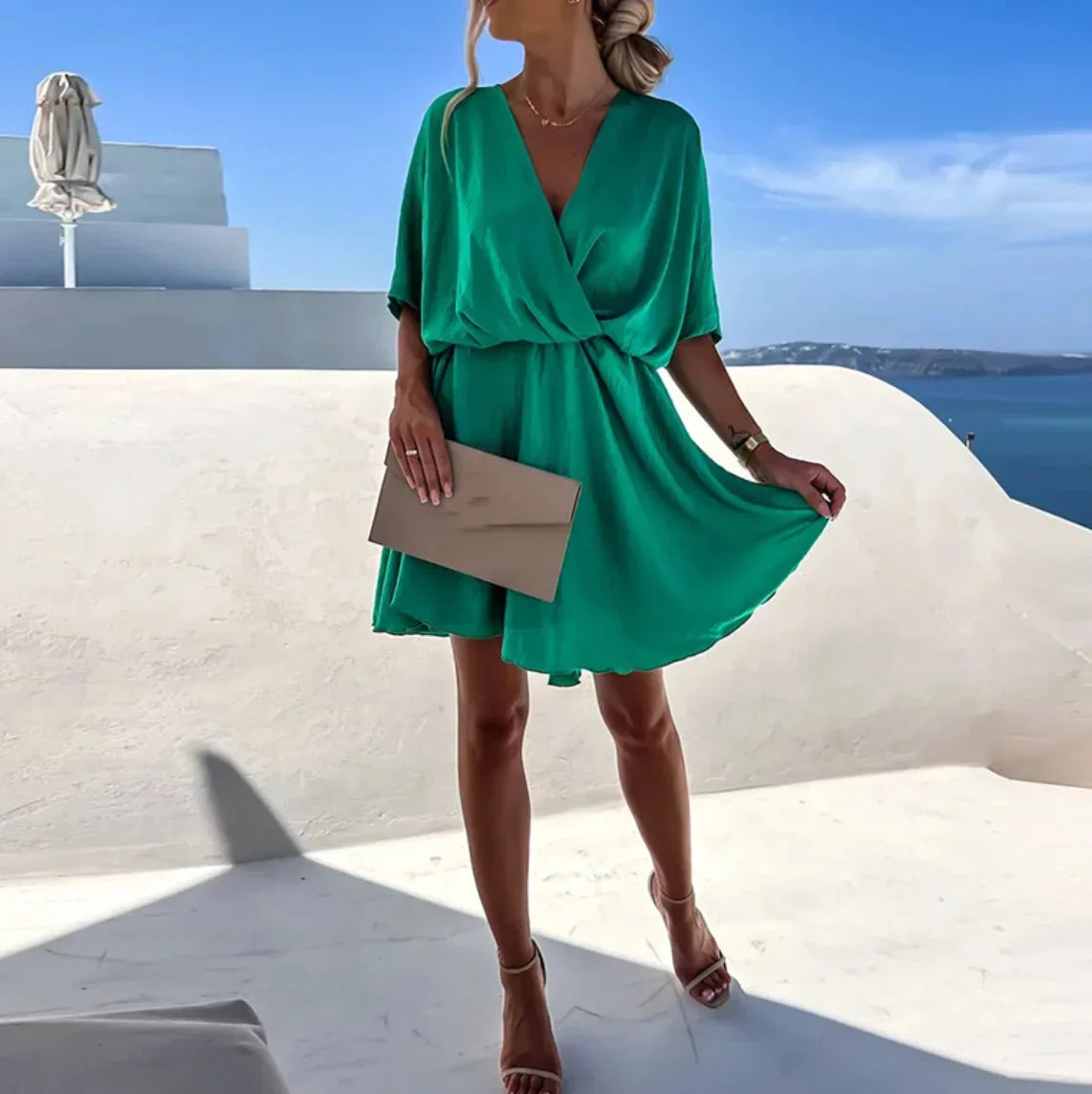 Anastacia - Mini-robe portefeuille élégante pour femme
