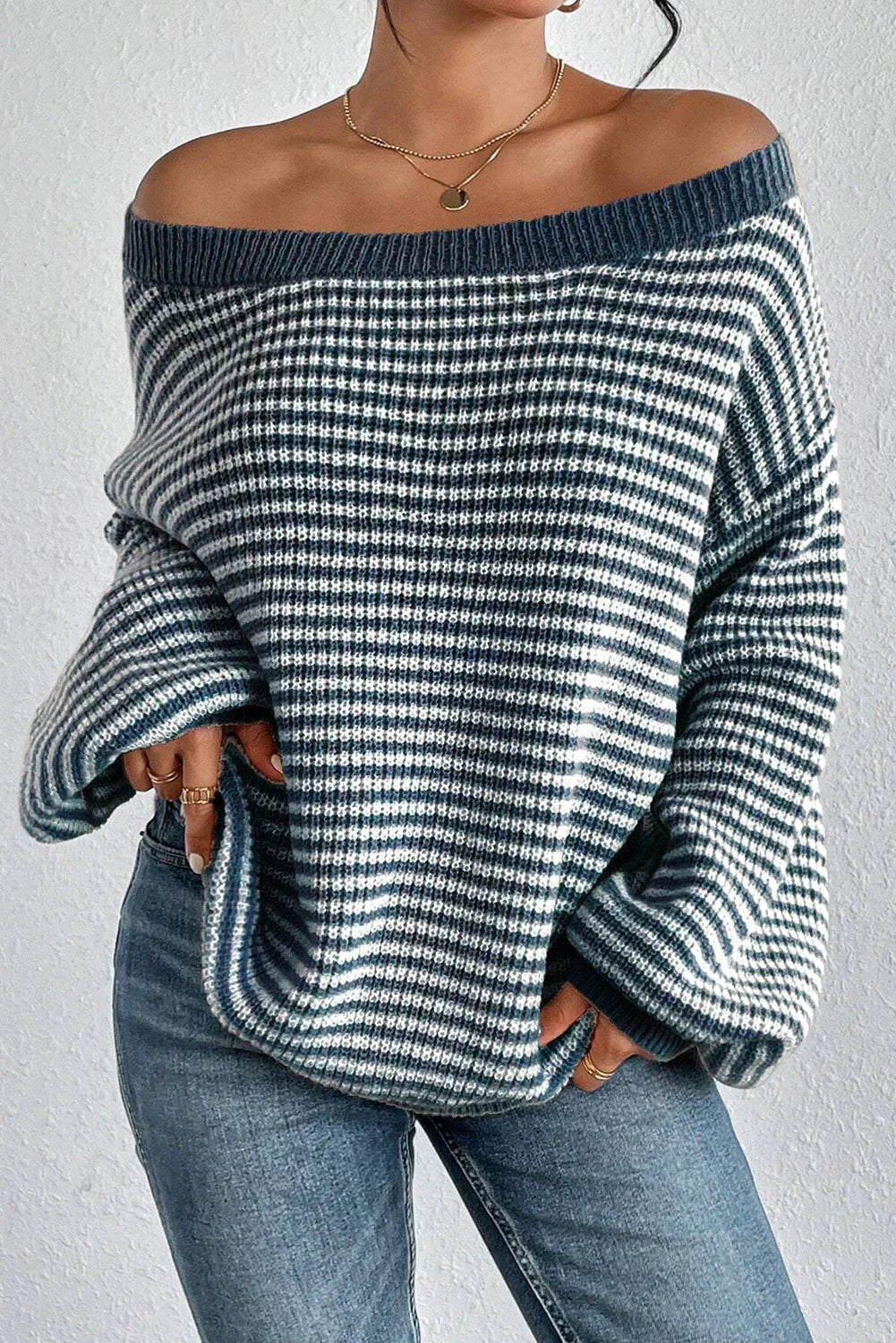 Pull tricoté patchwork coloré pour femmes
