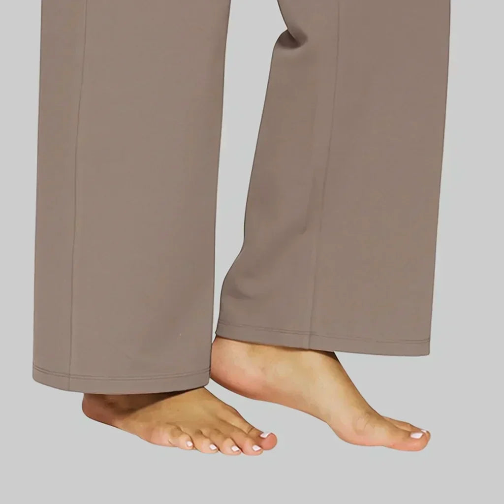 Pantaloni da donna in jersey con gambe dritte