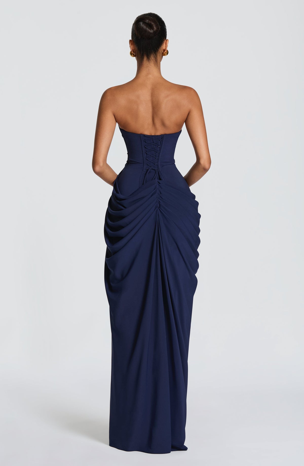 Women's Chiffon Maxi Dress with Corset Bodice