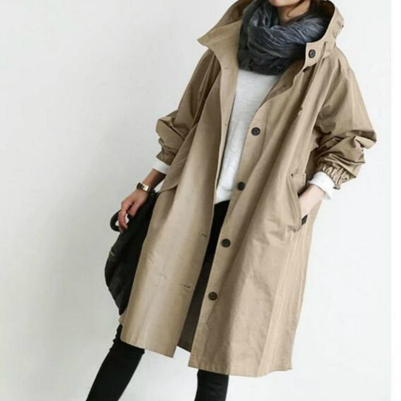Women's Waterproof Trench Coat Windproof