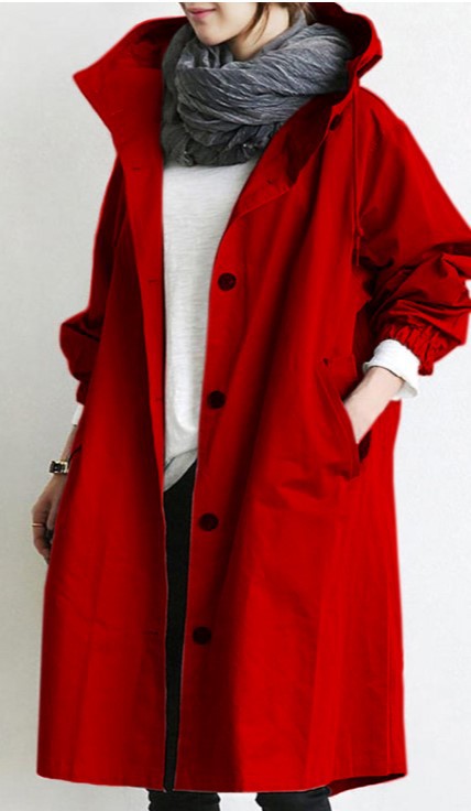 Women's Waterproof Trench Coat Windproof