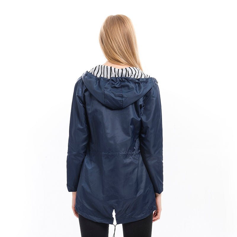 Women's Hooded Waterproof Lightweight Rain Coat