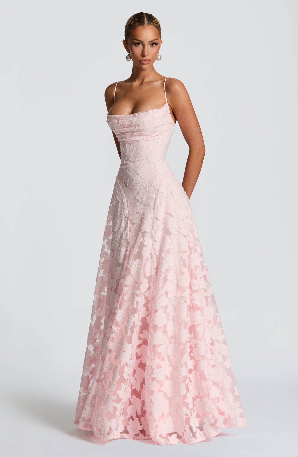 Women's Gingham Evening Party Maxi Dress with Flattering Lace