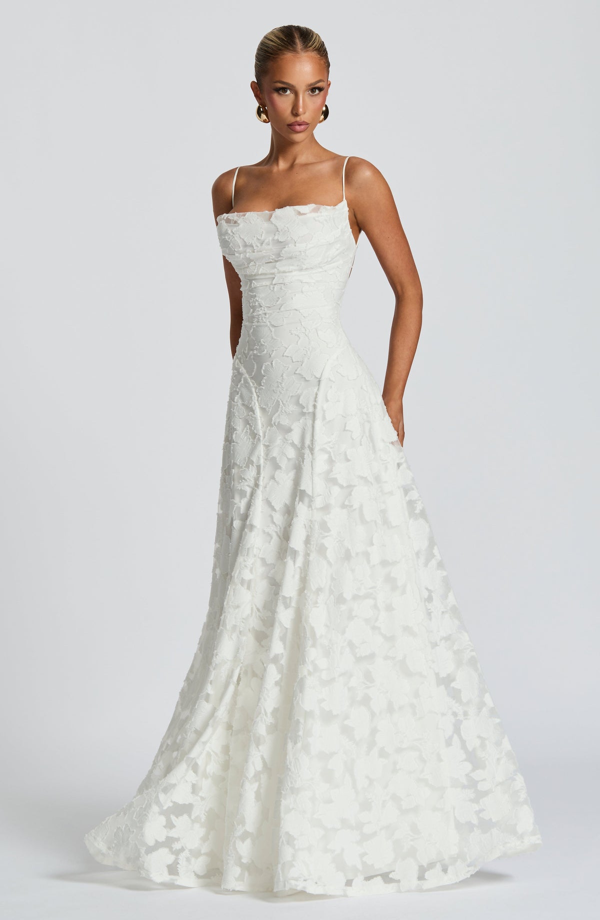 Women's Gingham Evening Party Maxi Dress with Flattering Lace