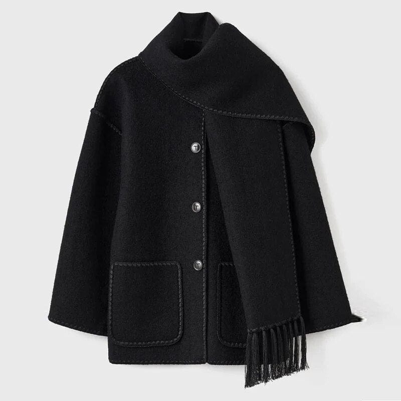 Cardigan aperto da donna con rifinitura a frange