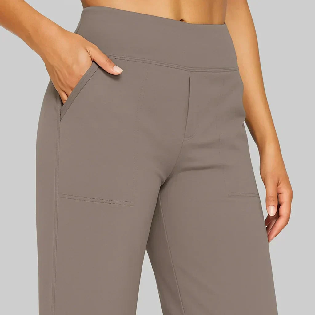 Pantaloni da donna in jersey con gambe dritte