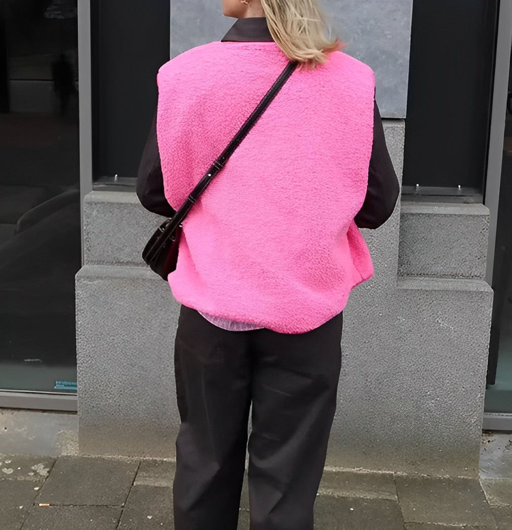 Women’s Casual Fleece Button-Up Vest