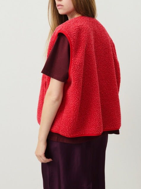 Women’s Casual Fleece Button-Up Vest