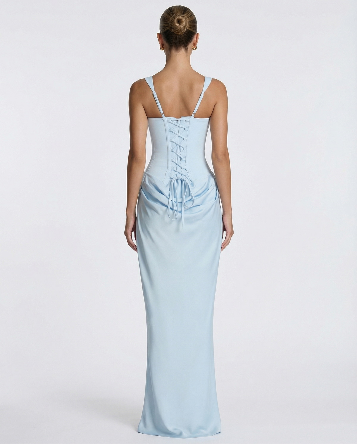Women's Hourglass Maxi Dress with Sculpted Corset