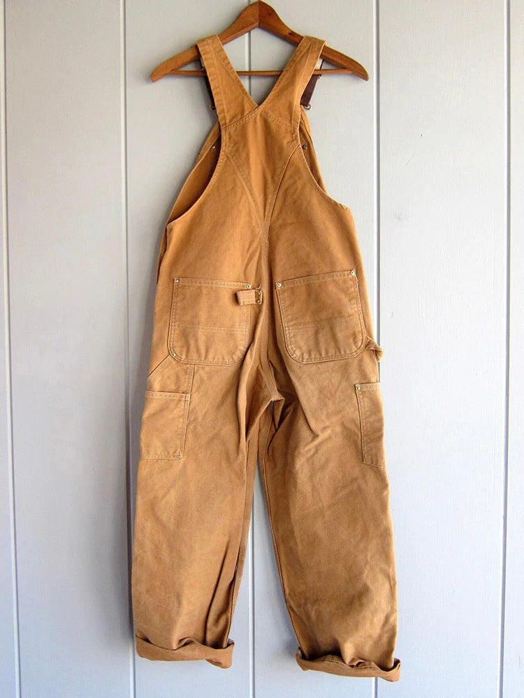 Salopette Utilitaire Femme à Bretelles Ajustables et Jambe Large