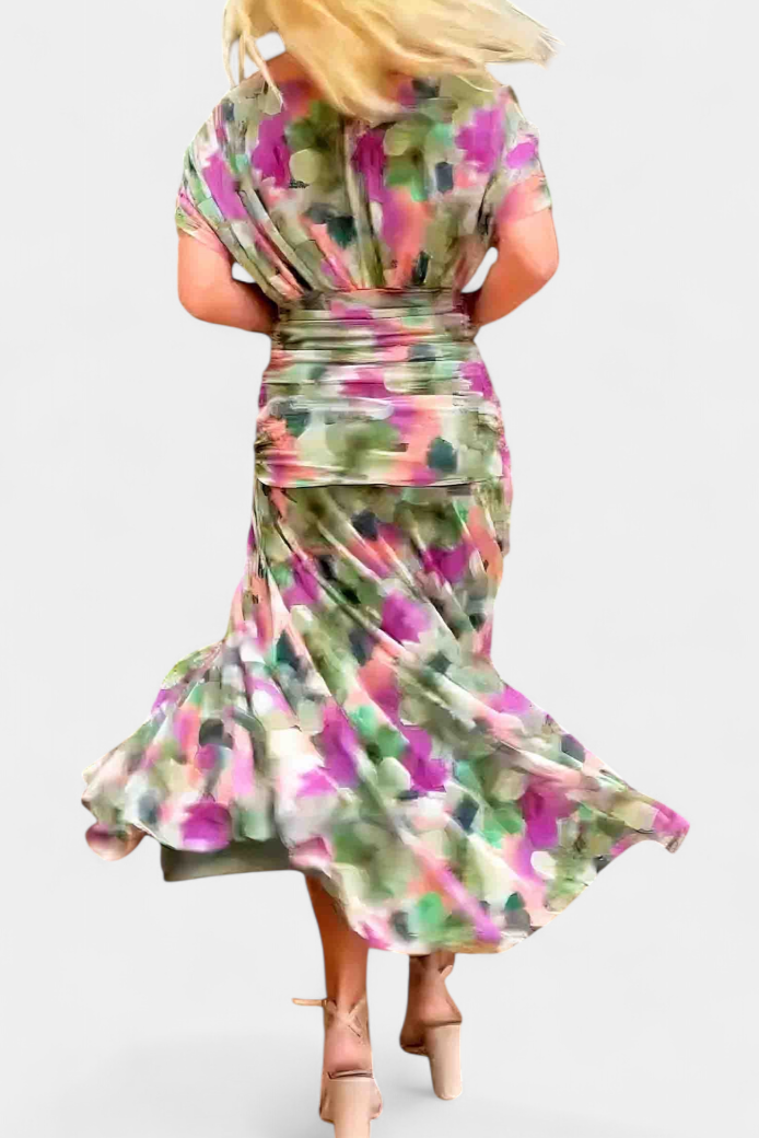 Women's Off-Shoulder Elegant Draped Maxi Dress