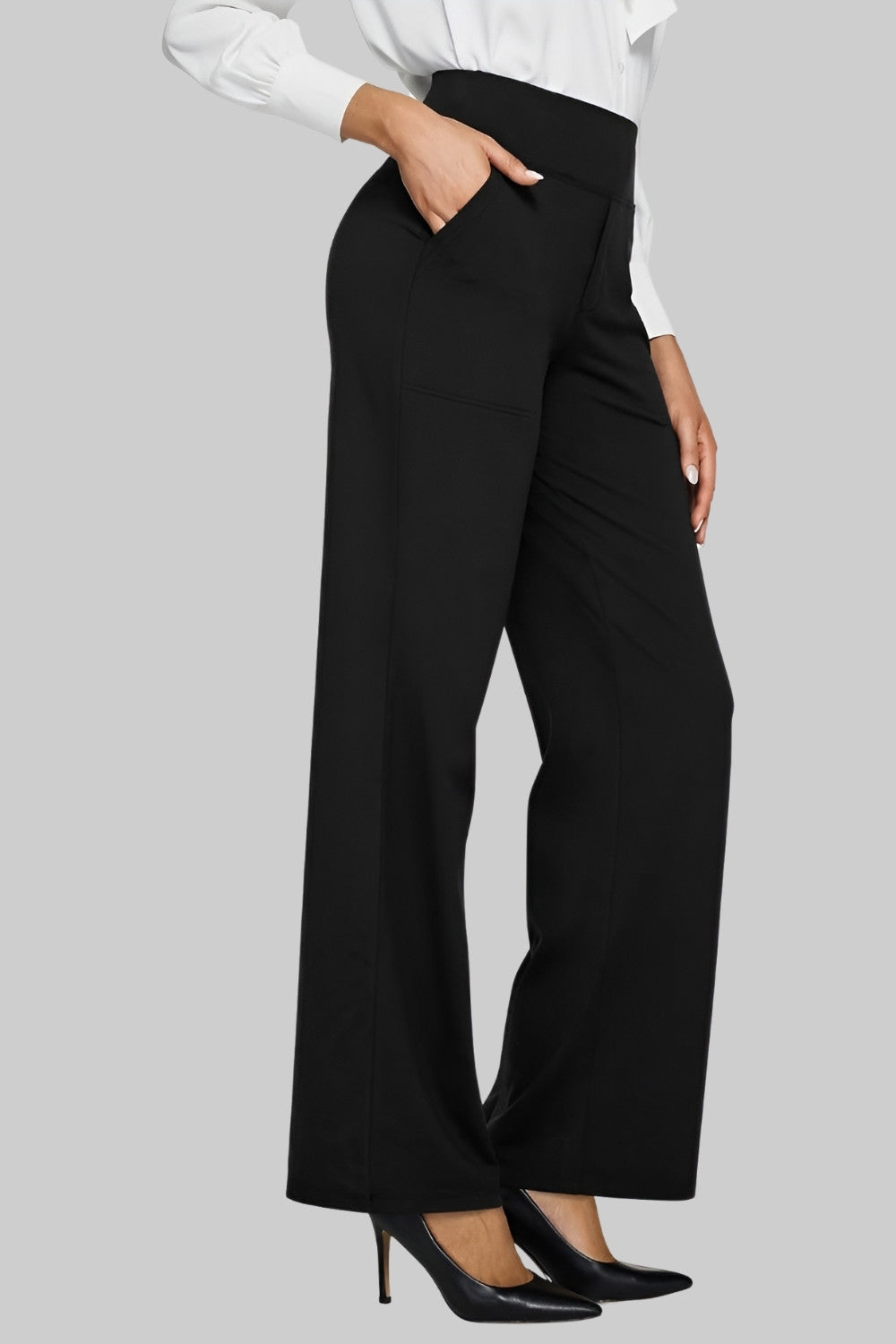 Pantaloni da donna in jersey con gambe dritte