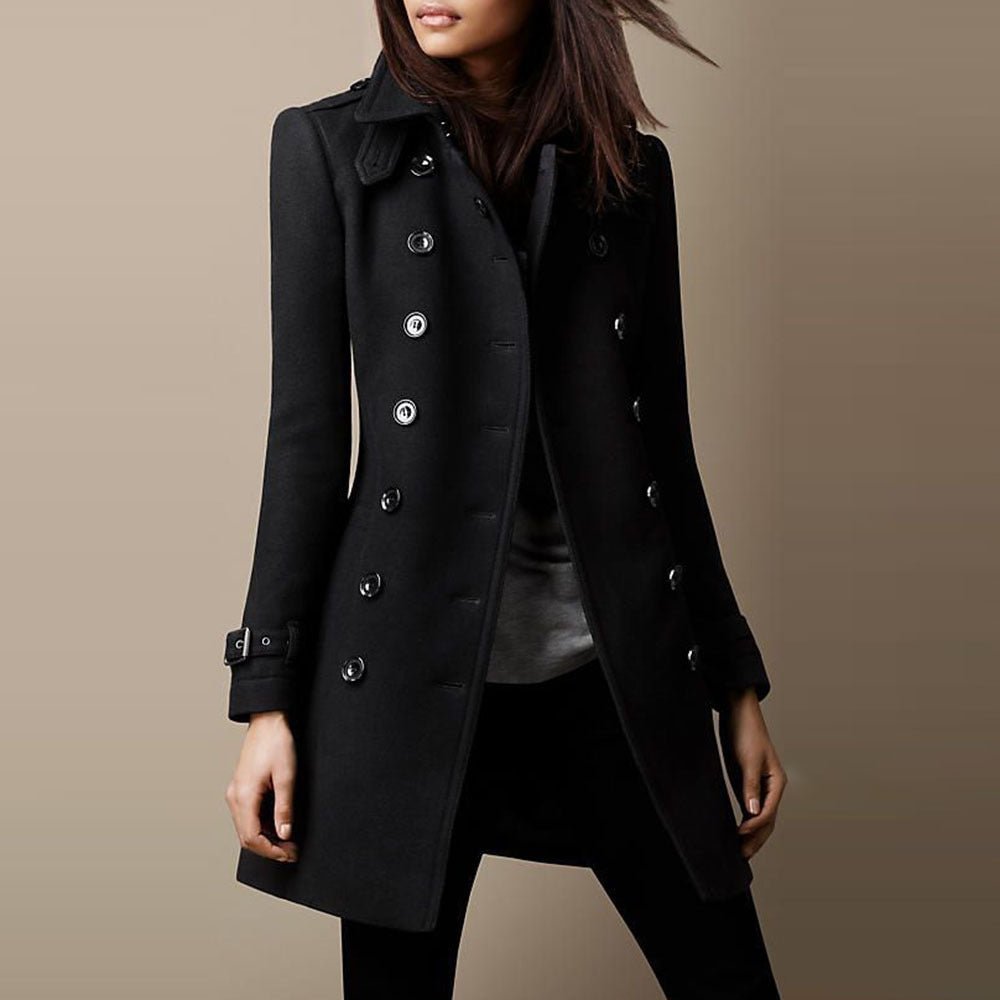 Cappotto doppiopetto su misura da donna