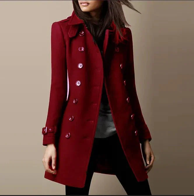 Cappotto doppiopetto su misura da donna