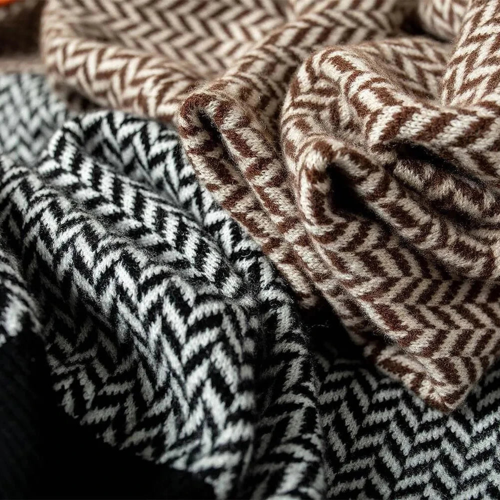 Women's Herringbone Turtleneck Knit Sweater