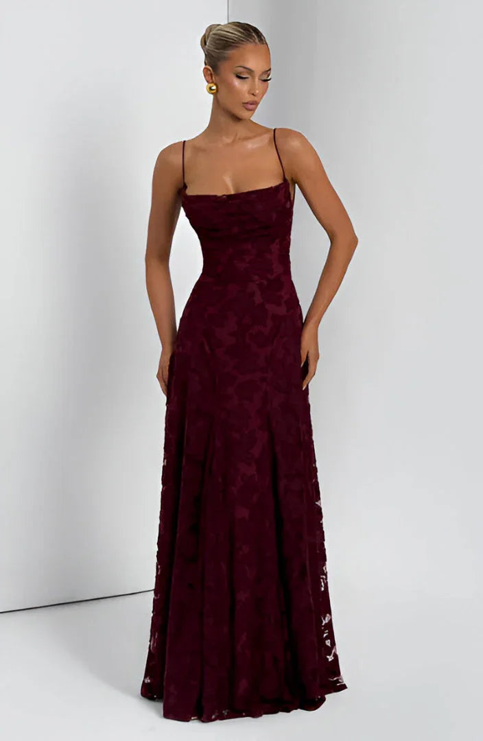 Women’s Elegant Lace Maxi Evening Dress