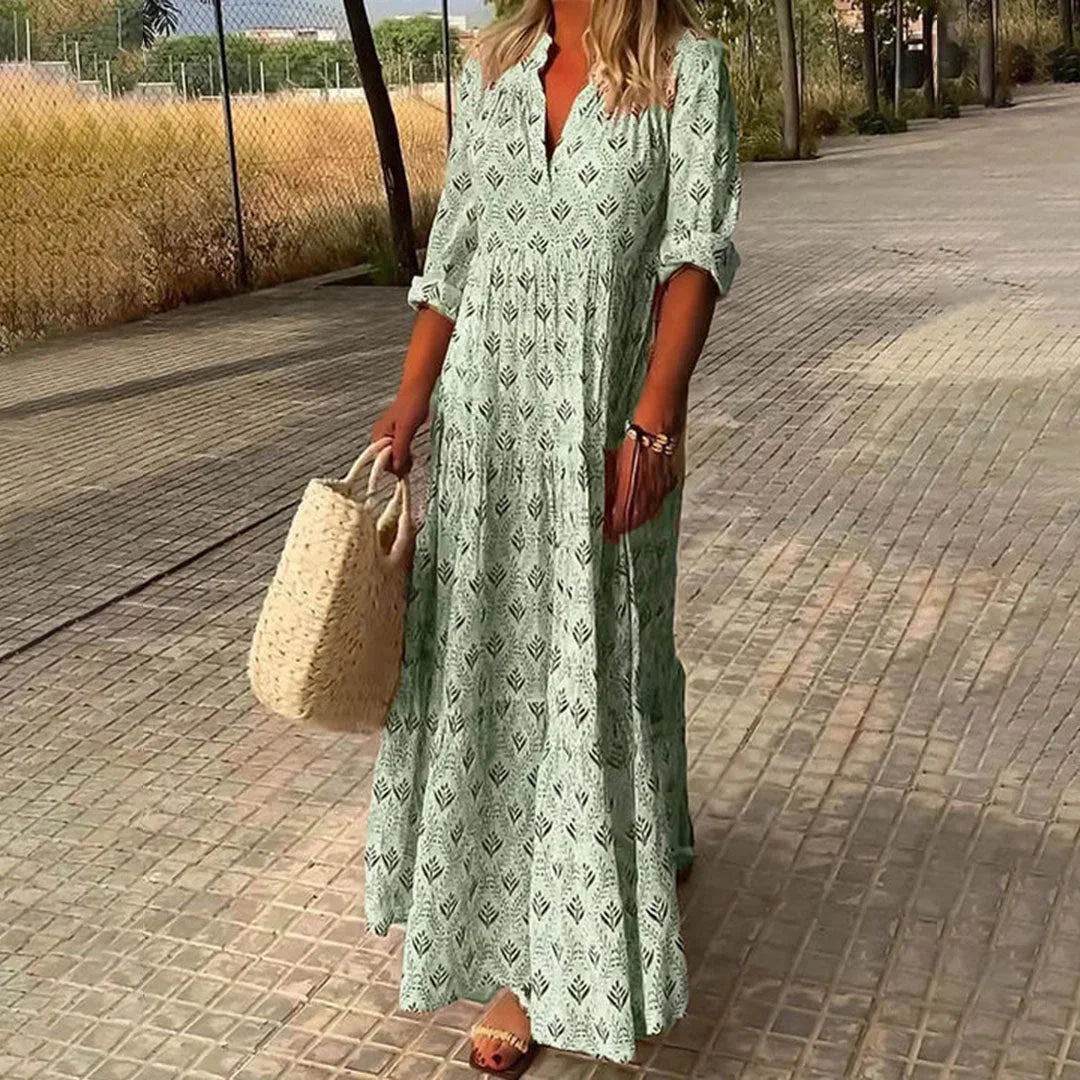 Boho Printed Maxi Dress for Women