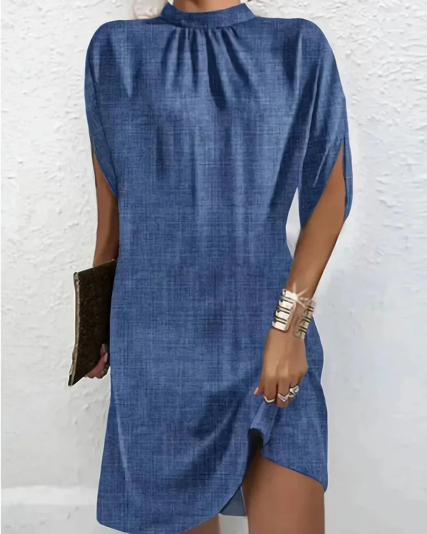 Robe mini manches chauve-souris pour femmes, tenue de soirée