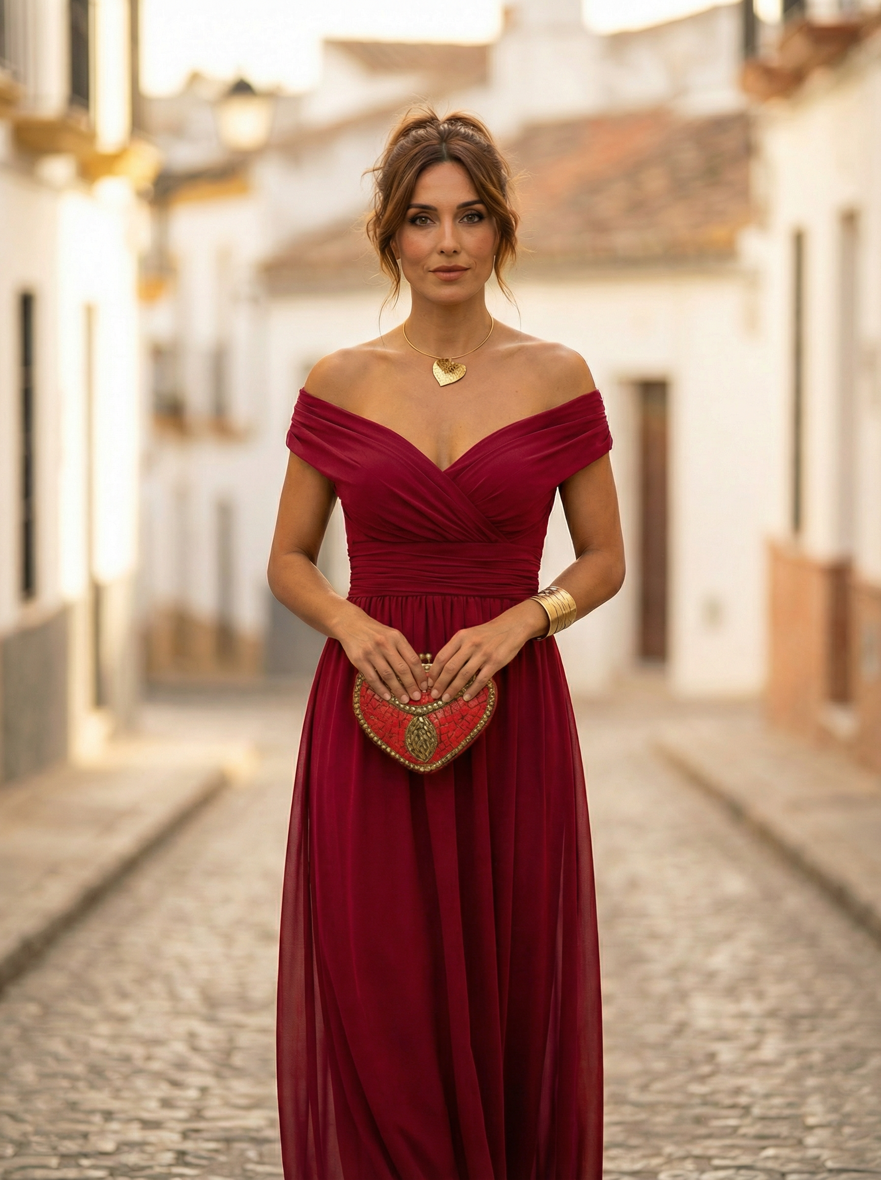 Robe maxi de soirée élégante pour femme à épaules dénudées