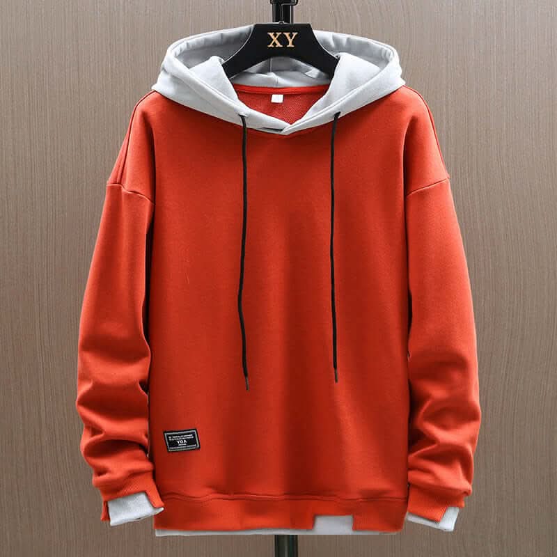Men's Casual Pullover Hoodie with Drawstring Hood